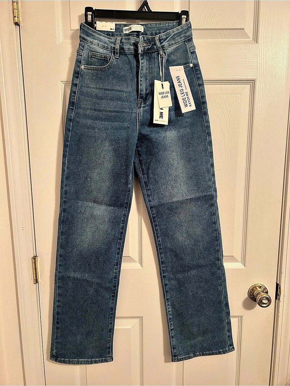 Katch Me Wide Leg Jeans in Blue Size XS (4) NWT